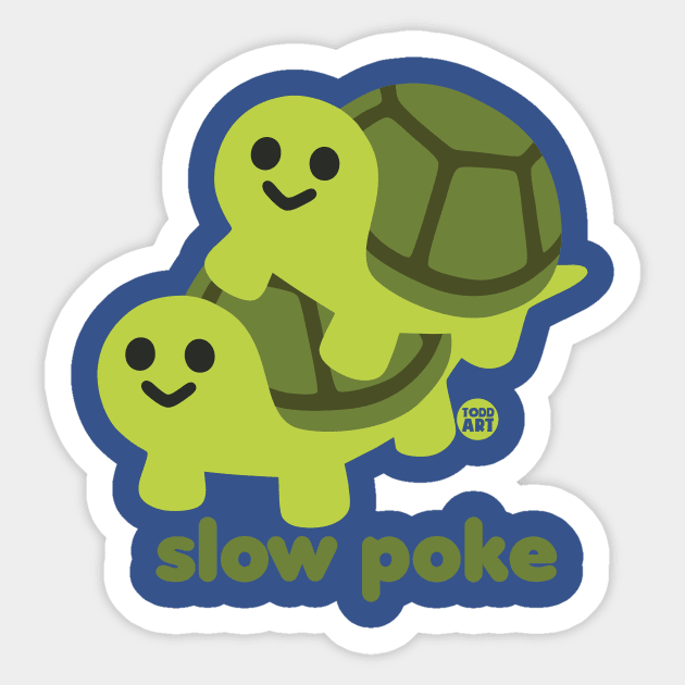 SLOW POKE Sticker by toddgoldmanart